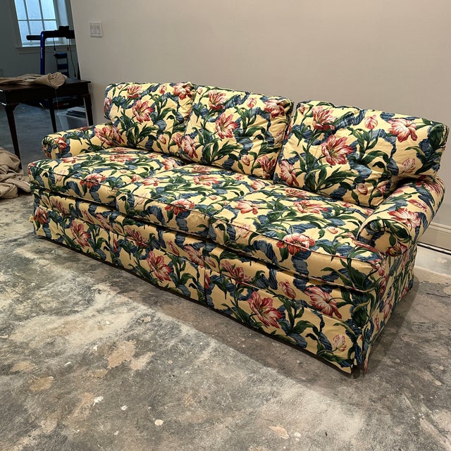 Vintage Yellow Floral Sofa Chairish