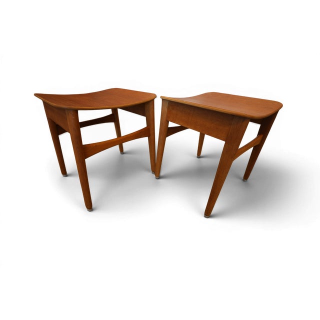 Wood Danish Stool in Teak and Oak, 1960s For Sale - Image 7 of 13