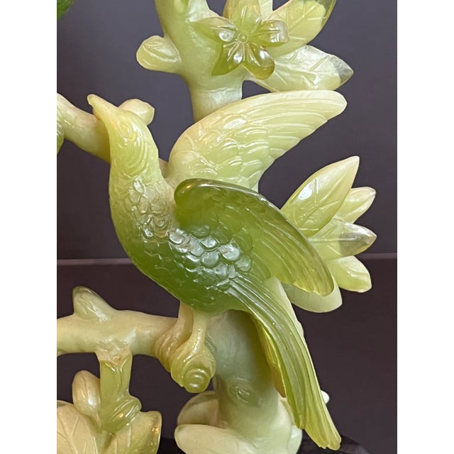Piece of Jade 豪華版 Vintage Mid Century Faux Jade Chinese Birds of Paradise