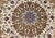 Vintage Persian Tabriz Square Area Rug, Hand-Knotted Wool & Silk, Fine Medallion Floral Pattern, Ivory & Brown, 7x7 For Sale - Image 13 of 16