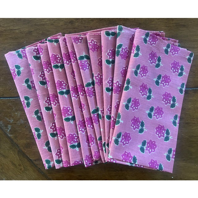 English 100% Cotton New Indian Napkins For Sale - Image 3 of 10