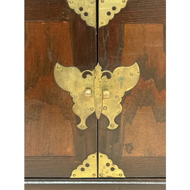 Late 20th Century Stunning Vintage Late 20th Century Asian Ten-Drawer Apothecary Medicine Cabinet Chinoiserie Style for Ethan Allen For Sale - Image 5 of 15