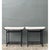This pair of vintage modernist stools features robust metal frames and neatly tailored upholstered seats, crafted with a...