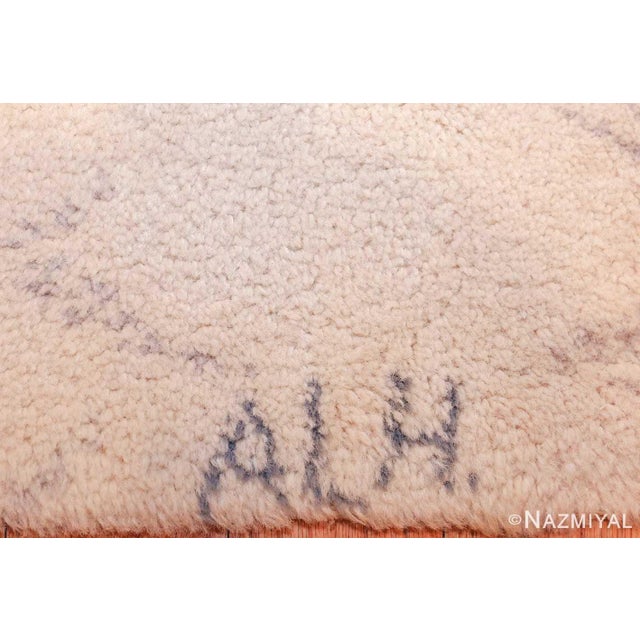 Mid-Century Modern Nazmiyal Collection 1950s Swedish Ege Art Rug Based on Arne L Hansen Painting For Sale - Image 3 of 5