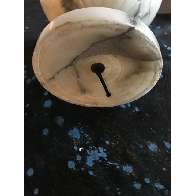 1930s Art Deco Sculptural Etched Alabaster Urn Lamp For Sale - Image 12 of 13