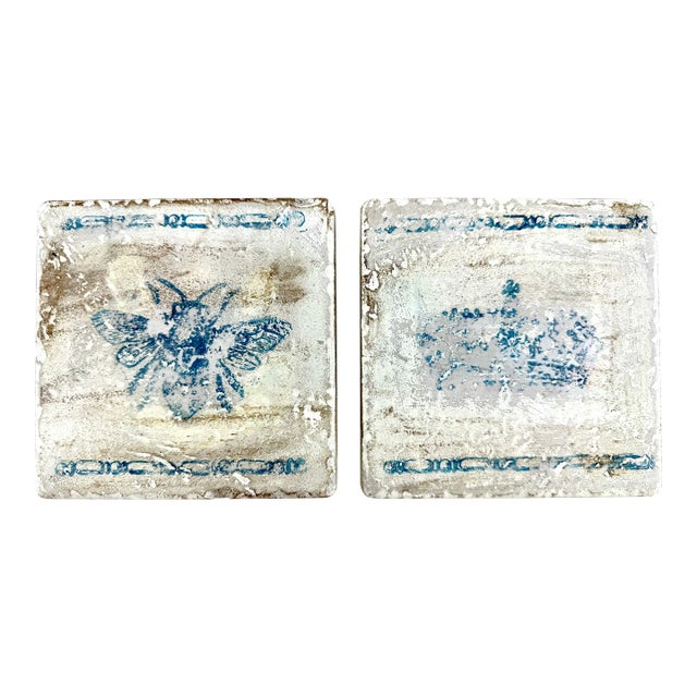 Vintage Italian Tile Selci Del Montefeliro Hot Plate, a Pair For Sale