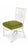 McGuire McGuire Furniture White “Script” Dining Chairs by Barbara Barry, Set of 8, Upholstered in Green Schumacher Performance Velvet For Sale - Image 4 of 6