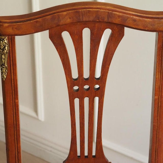 Antique French Louis XVI Style Dining Room Chair in Wicker For Sale - Image 4 of 13