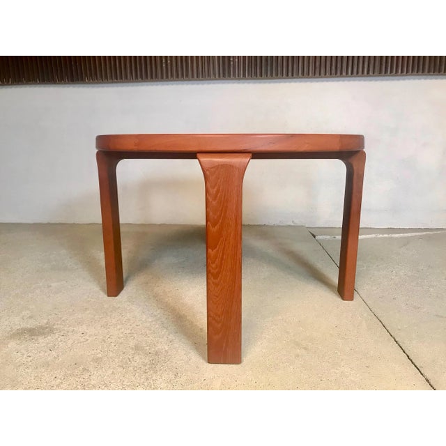 This high-quality side or coffee table was manufactured by Dyrlund in Denmark during the late 1960s. The piece is made...
