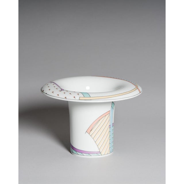 Ceramic Vintage Century New Wave Porcelain Vase and Bowl Set by Tapio Wirkkala & Dorothy Hafner for Rosenthal Studio-Line, Germany, 1980s, Set of 2 For Sale - Image 7 of 18