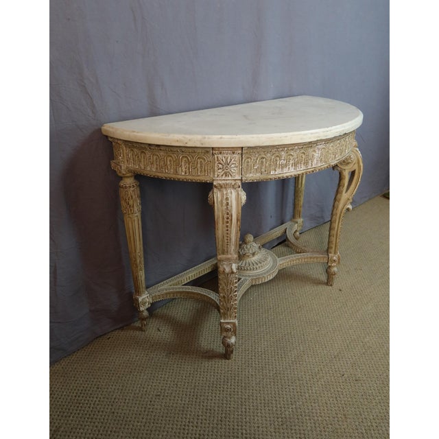 Wood Console Table in Painted Wood, 1960s For Sale - Image 7 of 13