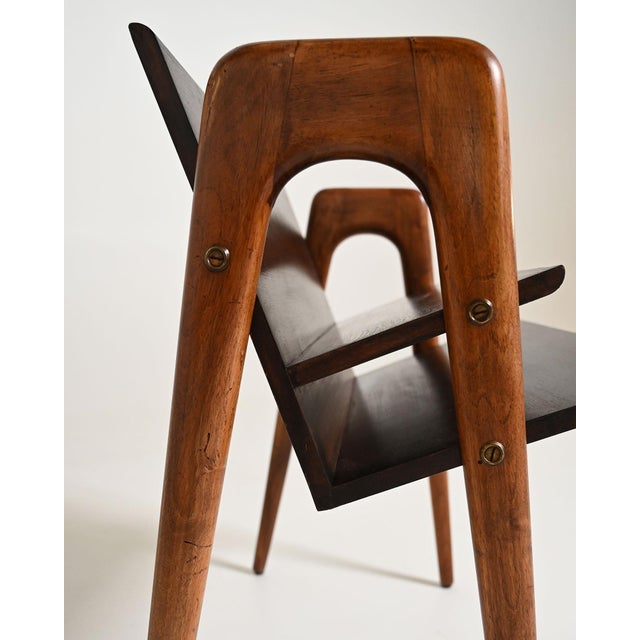 Vintage Magazine Rack in Beech and Ash, 1950s For Sale - Image 4 of 10