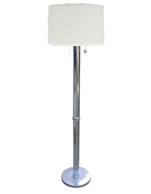 Cylindrical Chrome Floor Lamp