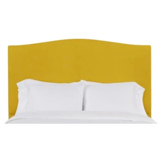 Hazel California King Headboard, Golden Velvet For Sale