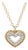 Gabriel & Co Tiny Diamond Heart Pendant Necklace, 14k Yellow Gold, Length 17 In For Sale