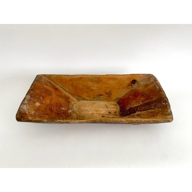 Rustic Rustic Turkish Dough Bowl W/ Handle For Sale - Image 3 of 8