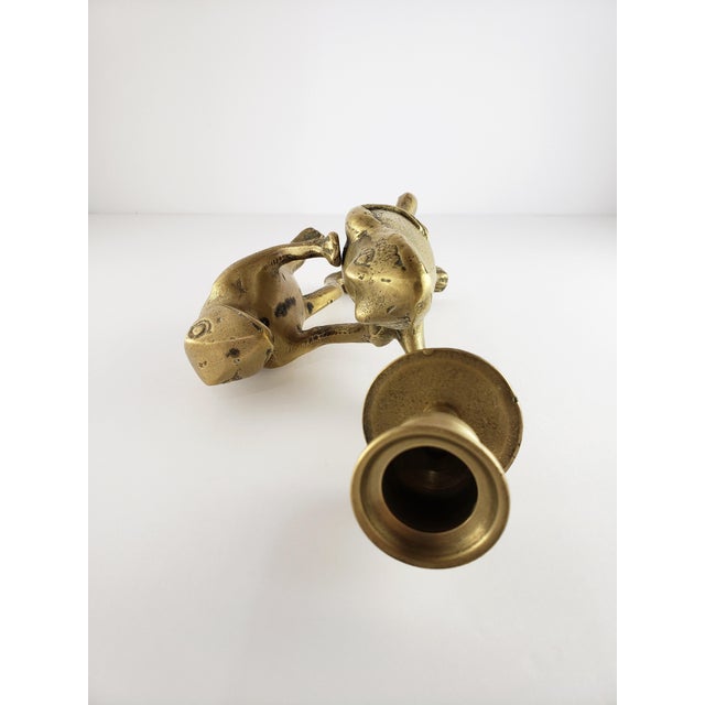 Vintage Brass Frogs Candle Holder Chairish