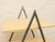 Late 20th Century Late 20th Century Modern a-Frame Wood & Metal Display Shelf For Sale - Image 5 of 9
