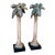 Vintage Coastal Sculptural Metal Palm Tree Candlestick Holders by Austin Sculpture-Pair For Sale