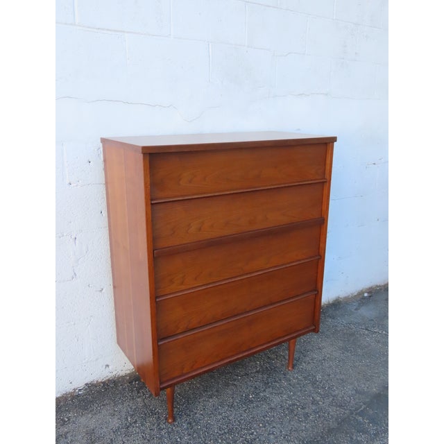 Mid Century Modern Tall Chest of Drawers 6310 For Sale - Image 13 of 15