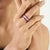 Art Deco Baguette Cut 3.16 Ct Ruby & Diamond Wide Anniversary Band Ring, Size 7 For Sale - Image 4 of 14
