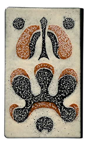 Large Danish Modern Enamel and Metal Matchbox Holder, Denmark, 1960s