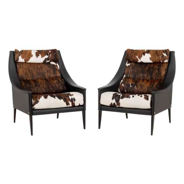 Gio Ponti for Poltrona Frau "Dezza" Chairs, Pair For Sale