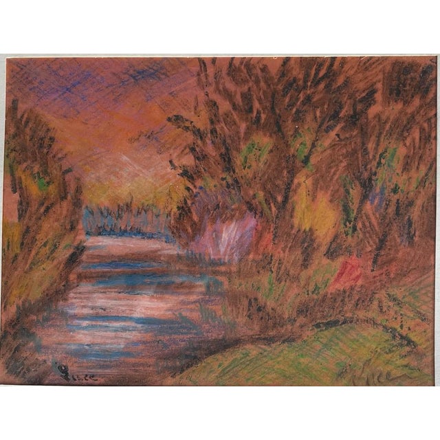 Maximilien Luce, Autumn Landscape, Original Pastel Drawing For Sale