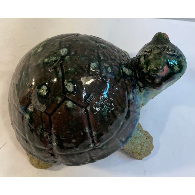 Ceramic Vintage Ceramic Turtle Garden Ornament For Sale - Image 7 of 7