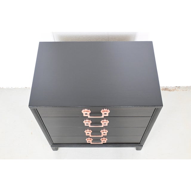 Wood Mid-Century Modern Landstrom Ebonized Mahogany Bachelor Chest For Sale - Image 7 of 11