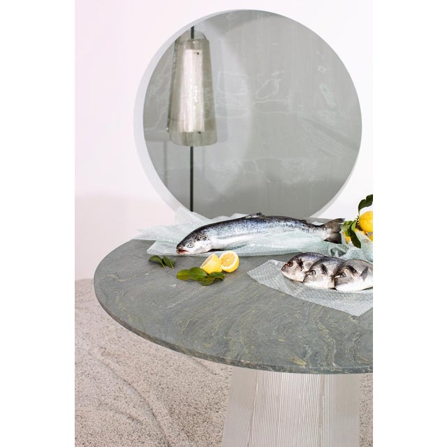 Bent Dining Table in White Transparent from Pulpo For Sale - Image 6 of 14