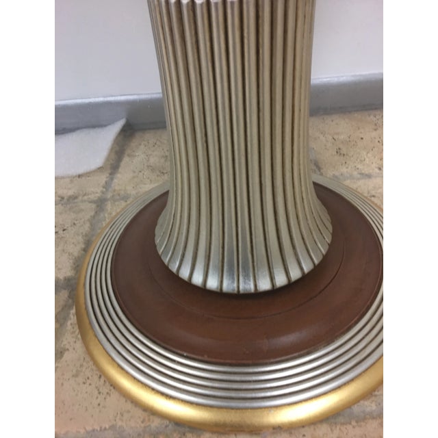 Traditional 100% Made in Italy by Caspani Tino . Walnut Wood Side Table For Sale - Image 3 of 11