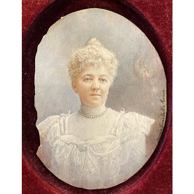 1900 - 1909 Antique Fausta Guastalla Portrait Miniature of a Lady For Sale - Image 5 of 9