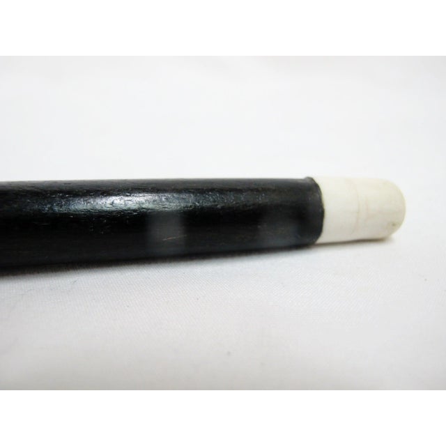 Carved Deer Antler Grim Reaper Face Hidden Blade Folk Art Walking Stick Cane For Sale - Image 10 of 12