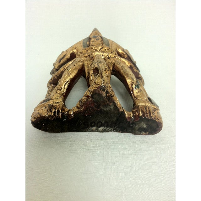 Gold Early 20th Century Thai Giltwood Garuda Figure For Sale - Image 8 of 9