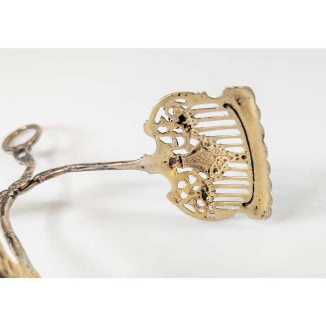 19th Century German 800 Silver Asparagus Tongs Serving Utensil For Sale - Image 9 of 9