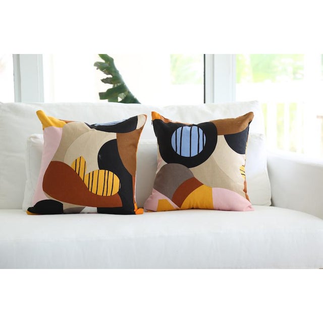 Marimekko Britta Maj Throw Pillows A Pair 16 X 16 Chairish