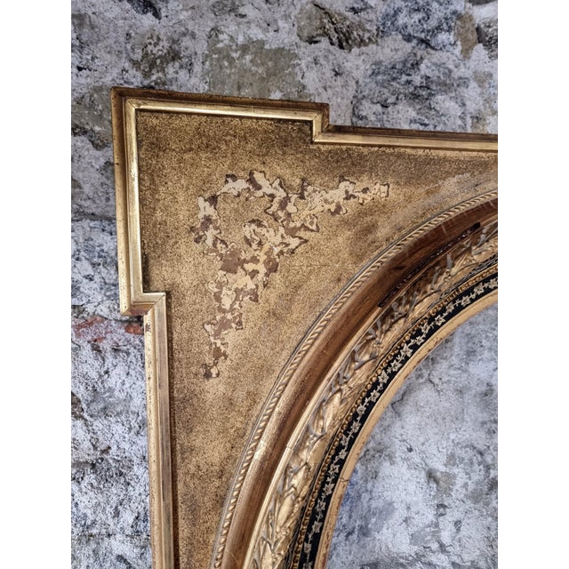 Late 19th Century Napoleon III Wall Decoration with Glass Panel and Gilded Frame France, 1890s For Sale - Image 10 of 16