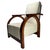 Art Deco Arched Sculptural Wooden Armchair, Italy, 1930s For Sale - Image 14 of 14