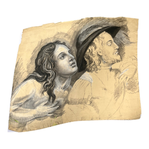 19th Century: A Figure of 2 Renaissance Figures- Sketching