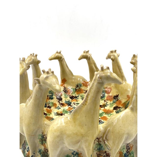 Ceramic Postmodern Giraffe Ceramic Centerpiece or Vide Poche from ND Dolfi Montelupo Italy, 1990s For Sale - Image 7 of 18