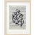 2020s 14.6" by 17.3" Natural Wood Shadow Box Framed Original Drawings 'Black and White Floral Abstractions on Music Score Sheets' #4 - Wall Gallery For Sale - Image 5 of 11