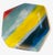 Postmodern 1990s Diane Von Furstenberg Hexagonal "Power Stripe" Dessert Plates - Set of 4 For Sale - Image 3 of 6