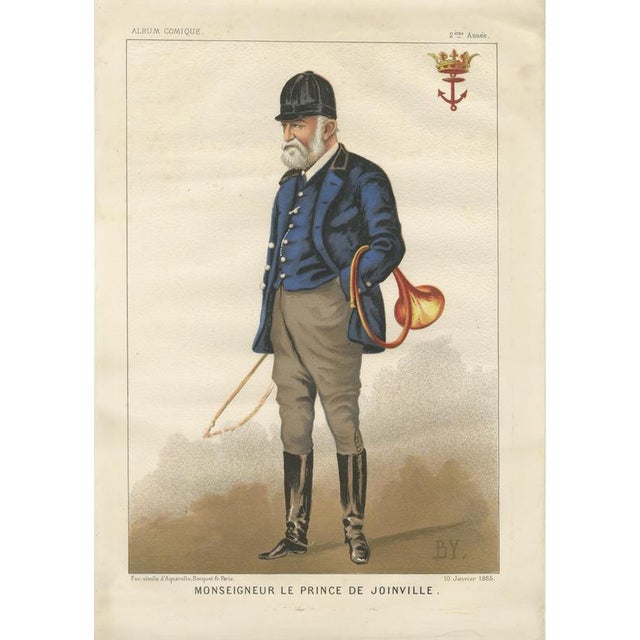 After Bisetsky, French Caricature, Monseigneur the Prince of Joinville, 1885, Chromolithograph For Sale - Image 10 of 10
