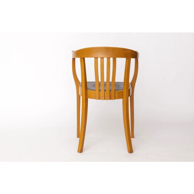 Vintage German Armchair in Mustard Yellow and Green, 1950s For Sale - Image 6 of 10