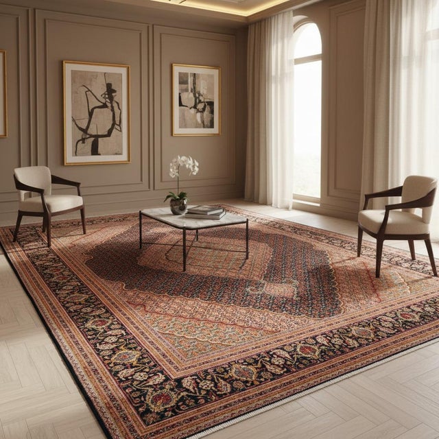 Persian Persian Vintage Large Area Rug 9'9 X 12'10 Ft For Sale - Image 3 of 6