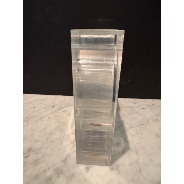 1980s Vintage Lucite Puzzle Sculpture-Signed For Sale - Image 5 of 9