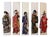 Vintage Japanese Geisha Figures on Shikishi Panels, 1950s, Set of 5 For Sale