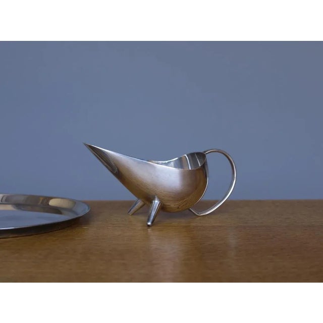 Milk and Sugar Set on Tray by Kurt Meyer for Wmf, 1953, Set of 3 For Sale - Image 4 of 13