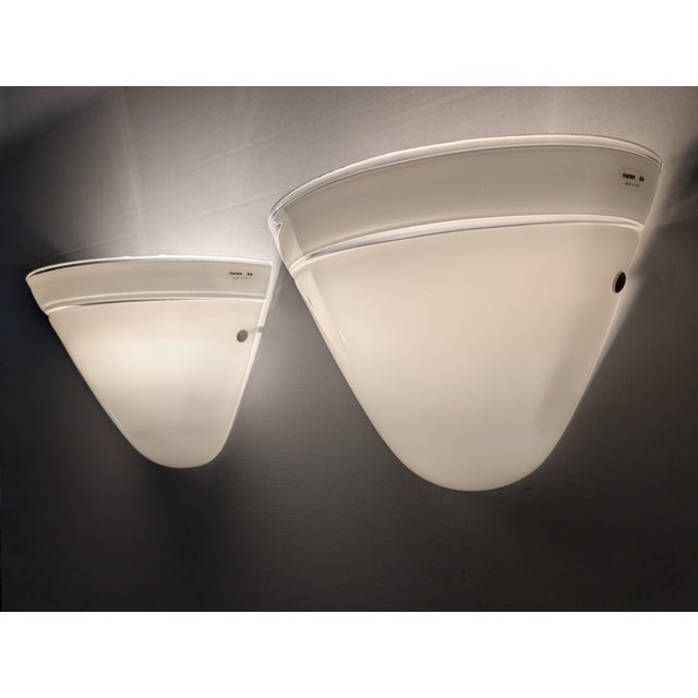 White Crystal Wall Lights from Murano Due, Italy, 1980s, Set of 2 For Sale - Image 4 of 9
